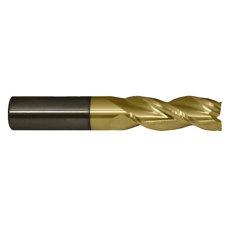 Cleveland 3-Flute Carbide Crn Rad Single End HP End Mill for Alum CTD CEM-AM3-ZN ZrN 5/8x5/8x3/4x3x0.03CR C84185