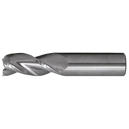 Cleveland 3-Flute SC Crn Rad Single End HP End Mill for Alum CTD CEM-AM3 Bright 7/16x7/16x9/16x2-1/2x0.06CR C72394