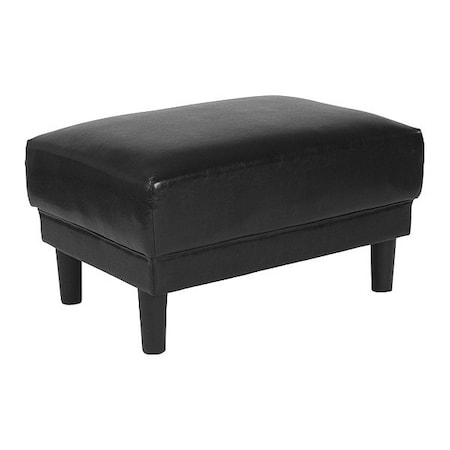 Flash Furniture Asti Ottoman, Black Leather SL-SF915-O-BLK-GG