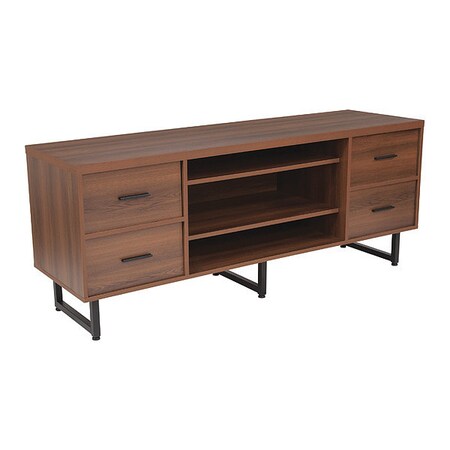 Flash Furniture TV Stand with Drawers, Lincoln Rustic NAN-JN-21743TR-GG