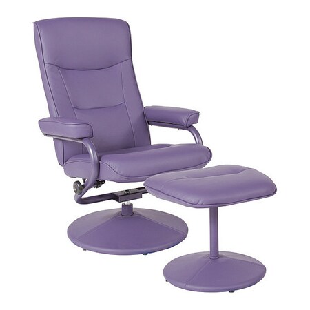 Flash Furniture Chelsea Recliner/Ottoman, Purple Vinyl BT-70621-PUR-GG