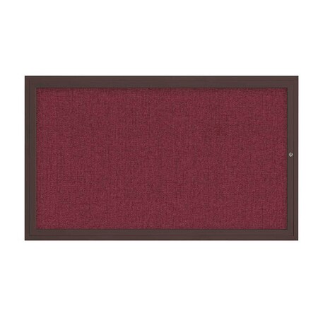 United Visual Products Corkboard, Burgundy/Bronze, 60" x 36" UV3041-BRONZE-DBURGU
