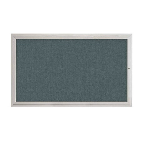 United Visual Products Corkboard, Blue Spruce/Satin, 60" x 36" UV3041-SATIN-BLSPRU