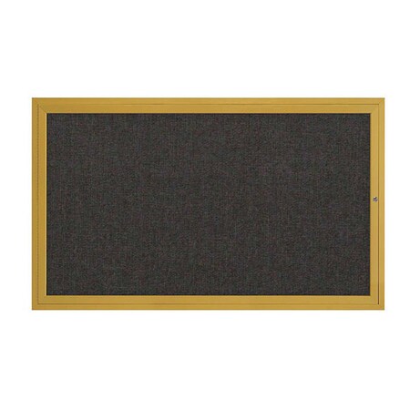 United Visual Products Corkboard, Black/Gold, 60" x 36" UV3041-GOLD-BLACK