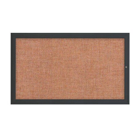 United Visual Products Corkboard, Cinnabar/Black, 60" x 36" UV3041-BLACK-CINNABA