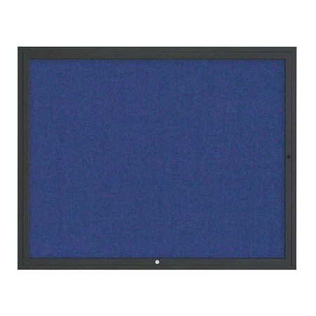 United Visual Products Corkboard, 1Dr, Cobalt/Black, 60" x 48 UV3042-BLACK-COBACC
