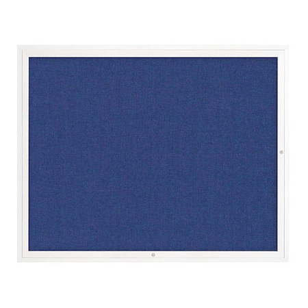 United Visual Products Corkboard, 1Dr, Cobalt/White, 60" x 48 UV3042-WHITE-COBACC