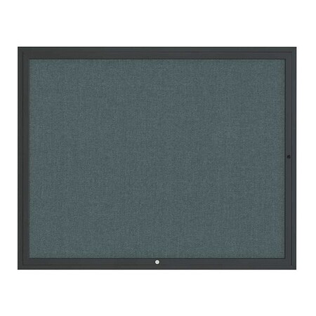 United Visual Products Corkboard, 1Dr, Blue Spruce/Black, 60"x 48 UV3042-BLACK-BLSPRU