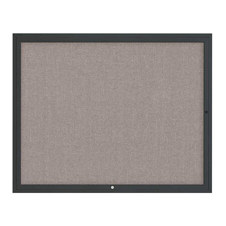 United Visual Products Corkboard, 1Dr, Pearl/Black, 60" x 48 UV3042-BLACK-PEARL