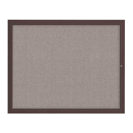 United Visual Products Corkboard, 1Dr, Pearl/Bronze, 60" x 48 UV3042-BRONZE-PEARL