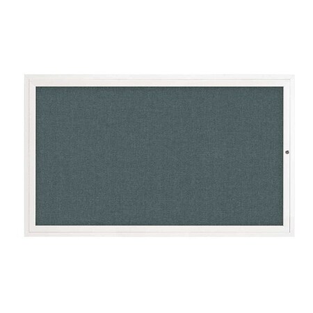 United Visual Products Corkboard, Blue Spruce/White, 60" x 36" UV3041-WHITE-BLSPRU