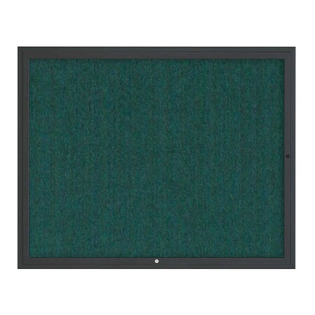 United Visual Products Corkboard, 1Dr, Dark Spruce/Black, 60"x 48" UV3042-BLACK-DRKSPR