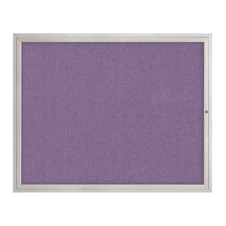 United Visual Products Corkboard, 1Dr, Amethyst/Satin, 60" x 48 UV3042-SATIN-AMETHY