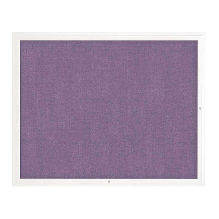 United Visual Products Corkboard, 1Dr, Amethyst/White, 60" x 48 UV3042-WHITE-AMETHY