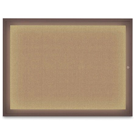United Visual Products Corkboard, Buff/Bronze, 48" x 36" UV316I1-BRONZE-BUFF