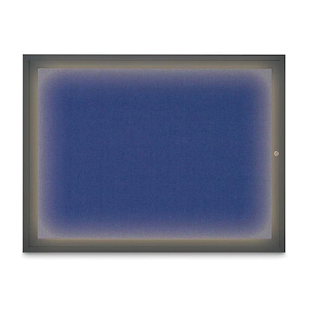 United Visual Products Corkboard, Cobalt/Black, 48" x 36" UV316I1-BLACK-COBACC