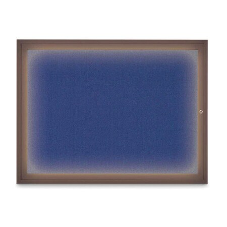 United Visual Products Corkboard, Cobalt/Bronze, 48" x 36" UV316I1-BRONZE-COBACC