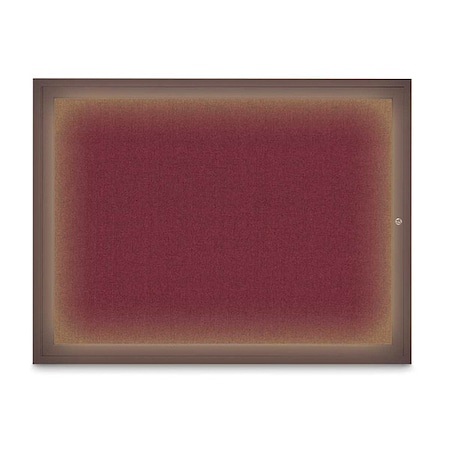 United Visual Products Corkboard, Burgundy/Bronze, 48" x 36" UV316I1-BRONZE-DBURGU