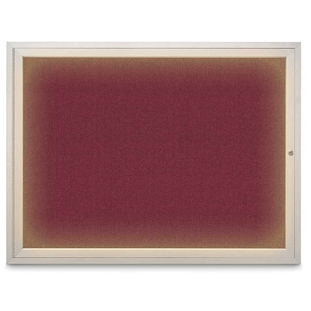 United Visual Products Corkboard, Burgundy/Satin, 48" x 36" UV316I1-SATIN-DBURGU