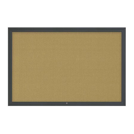 United Visual Products Corkboard, 1Dr, Keylime/Black, 72" x 48 UV3071-BLACK-KEYLIME