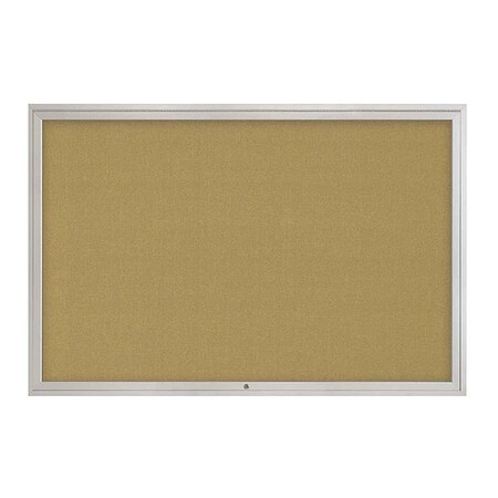 United Visual Products Corkboard, 1Dr, Keylime/Satin, 72" x 48 UV3071-SATIN-KEYLIME