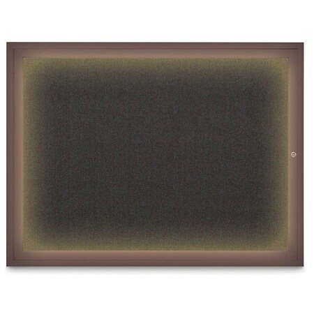 United Visual Products Corkboard, Corkboard/Bronze, 48" x 36" UV316I1-BRONZE-BLACK