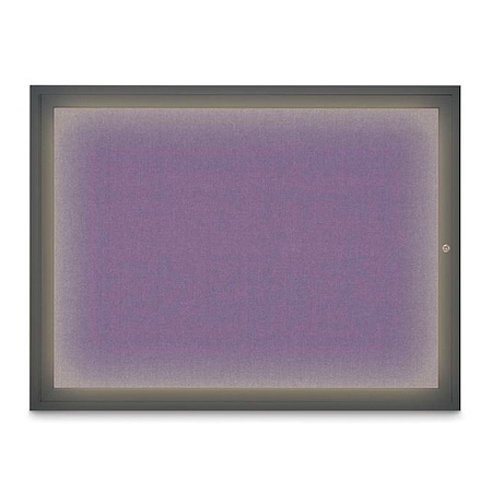 United Visual Products Corkboard, Amethyst/Black, 48" x 36" UV316I1-BLACK-AMETHY