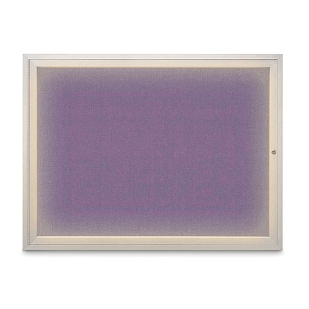 United Visual Products Corkboard, Amethyst/Satin, 48" x 36" UV316I1-SATIN-AMETHY
