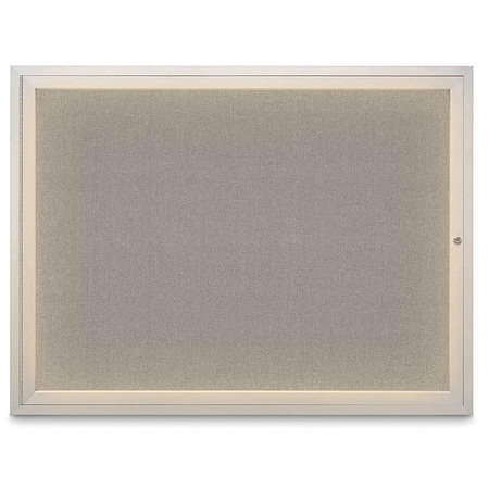 United Visual Products Corkboard, Pearl/Satin, 48" x 36" UV316I1-SATIN-PEARL