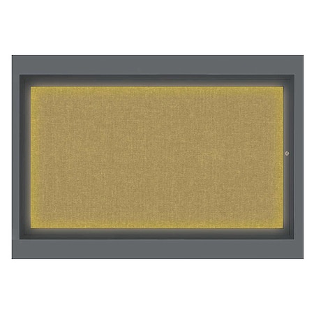 United Visual Products Corkboard, Keylime/Black, 60" x 36" UV317I1-BLACK-KEYLIME