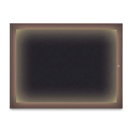 United Visual Products Corkboard, Rubber/Bronze, 48" x 36" UV316I1-BRONZE-RUBBER