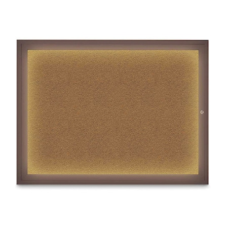 United Visual Products Corkboard, Synthtc Forbo/Brnz, 48" x 36" UV316I1-BRONZE-FORBO