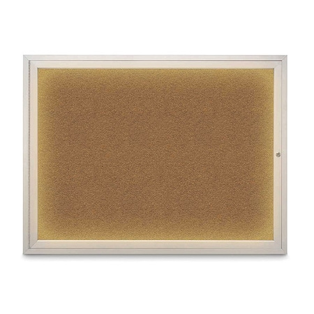 United Visual Products Corkboard, Synthtc Forbo/Satin, 48" x 36" UV316I1-SATIN-FORBO
