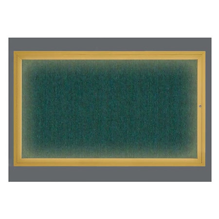 United Visual Products Corkboard, Dark Spruce/Gold, 60" x 36" UV317I1-GOLD-DRKSPR