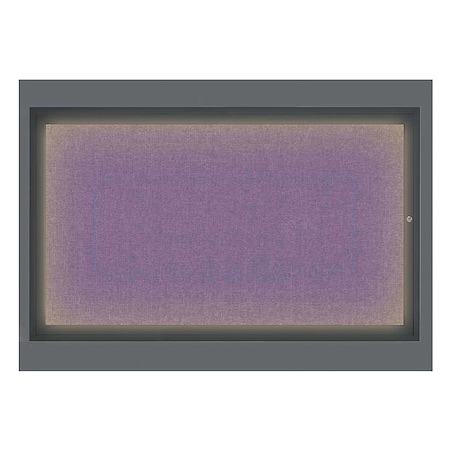 United Visual Products Corkboard, Amethyst/Black, 60" x 36" UV317I1-BLACK-AMETHY