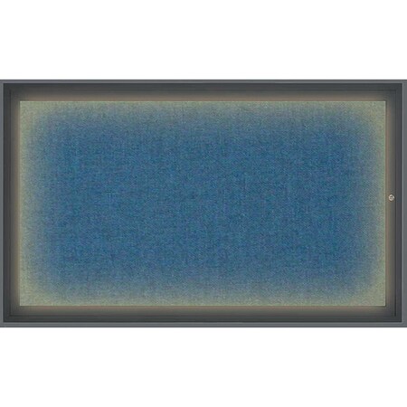 United Visual Products Corkboard, Ultramarine/Black, 60" x 36" UV317I1-BLACK-ULTMAR