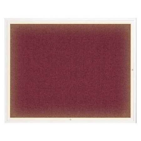United Visual Products Corkboard, Burgundy/White, 60" x 48" UV317I2-WHITE-DBURGU