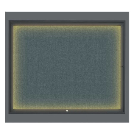 United Visual Products Corkboard, Blue Spruce/Black, 60" x 48" UV317I2-BLACK-BLSPRU