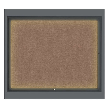 United Visual Products Corkboard, Pumice/Black, 60" x 48" UV317I2-BLACK-PUMICE