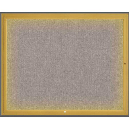 United Visual Products Corkboard, Pearl/Gold, 60" x 48" UV317I2-GOLD-PEARL