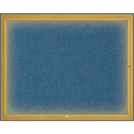 United Visual Products Corkboard, Ultramarine/Gold, 60" x 48" UV317I2-GOLD-ULTMAR