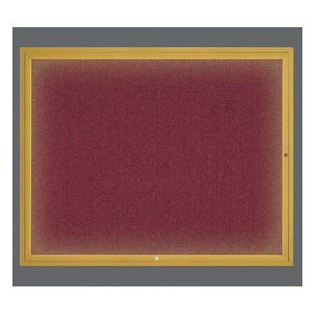 United Visual Products Corkboard, Burgundy/Gold, 60" x 48" UV317I2-GOLD-DBURGU
