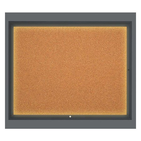United Visual Products Corkboard, Cork/Black, 60" x 48" UV317I2-BLACK-CORK