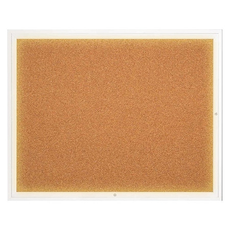 United Visual Products Corkboard, Cork/White, 60" x 48" UV317I2-WHITE-CORK
