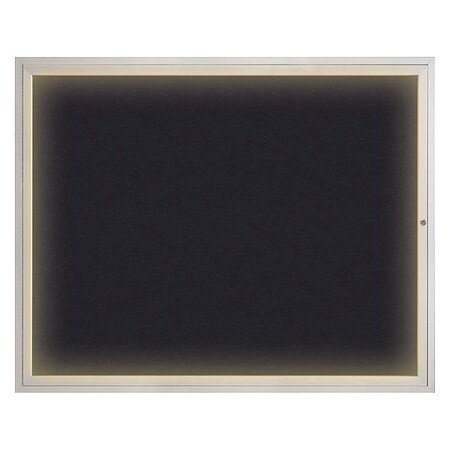 United Visual Products Corkboard, Rubber/Satin, 60" x 48" UV317I2-SATIN-RUBBER