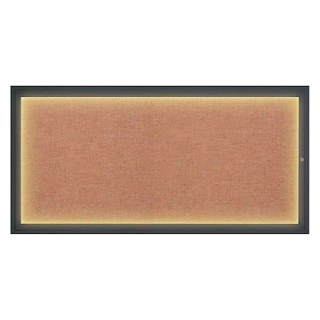United Visual Products Corkboard, Cinnabar/Black, 72" x 36" UV318I1-BLACK-CINNABA