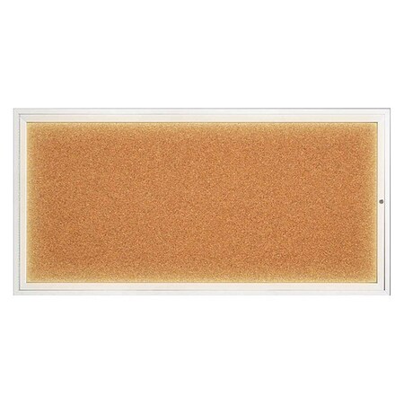 United Visual Products Corkboard, Cork/White, 72" x 36" UV318I1-WHITE-CORK