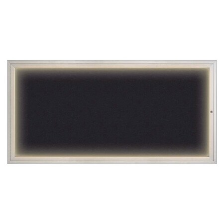 United Visual Products Corkboard, Rubber/Satin, 72" x 36" UV318I1-SATIN-RUBBER