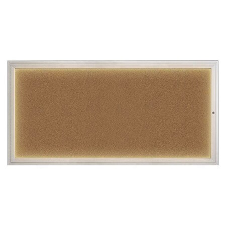 United Visual Products Corkboard, Synthtc Forbo/Satin, 72" x 36" UV318I1-SATIN-FORBO