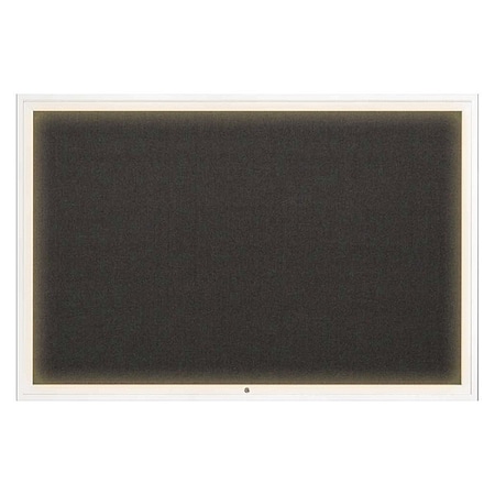 United Visual Products Corkboard, Corkboard/White, 72" x 48" UV319I1-WHITE-BLACK